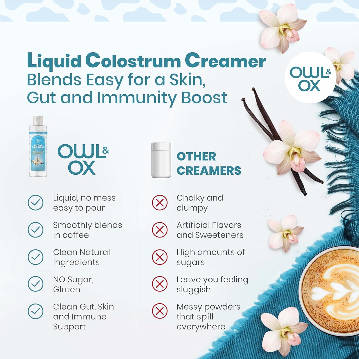 Colostrum MCT Oil Creamer for Skin, Gut and Immunity