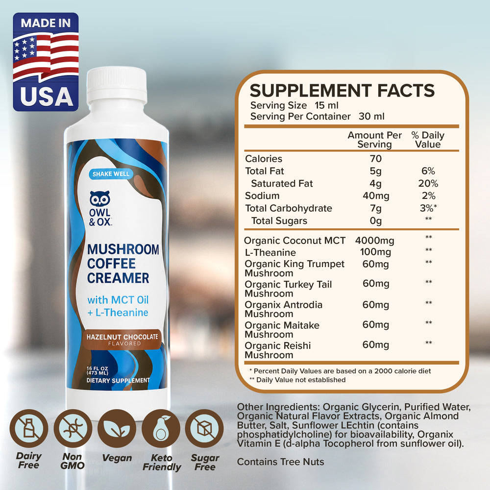 Brain Boost - Mushroom, MCT, L-theanine Creamer