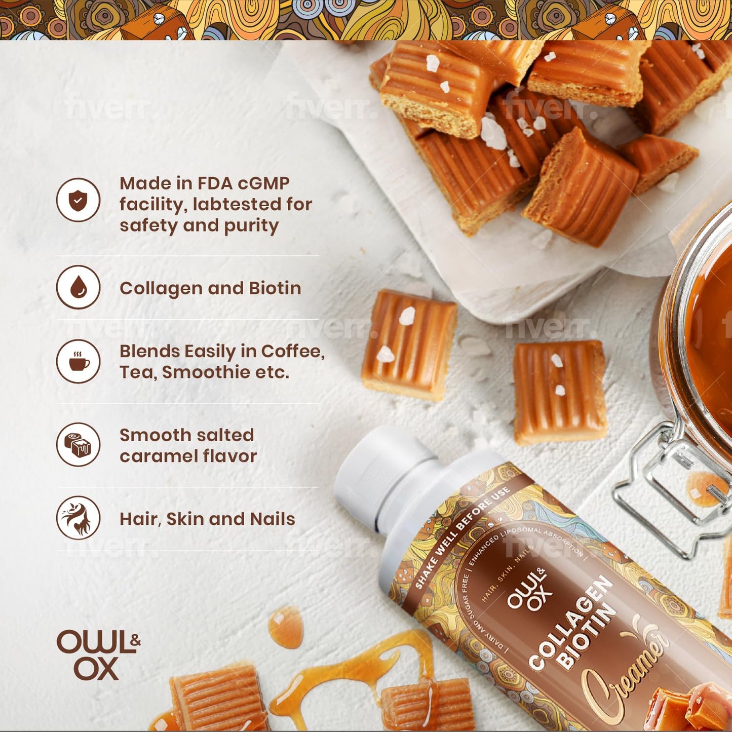 Collagen Biotin Creamer for Hair, Skin and Nails