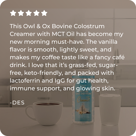 Colostrum MCT Oil Creamer for Skin, Gut and Immunity